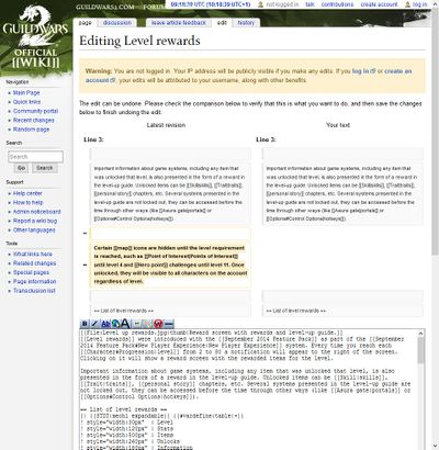The earlier revision is added to the edit box, and the changes compared with the current revision compared. To complete the undo, scroll down, enter an edit summary explaining why you're undo-ing an edit, and press Save page.